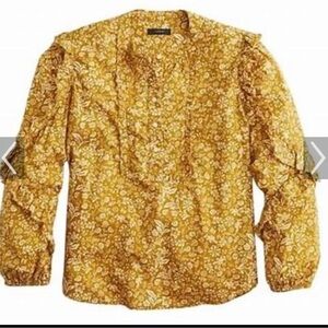 NWT POINT SUR RUFFLE-SLEEVE POPOVER SHIRT IN PLAYA FLORAL